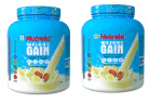 Nutrela Nutrition Weight Gain Banana Flavor - 2 kg | High-Calorie Mass Gainer | Enriched with Proteins, Carbs & Essential Nutrients | Supports Healthy Weight Gain & Muscle Growth | No Added Preservatives (Pack of 2)