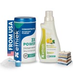 Ethiek Detergent Powder (800g) & Fabric Conditioner (0.5L),Natural & Organic Laundry Washing Detergent & After Wash Fabric Softener, Top & Front Load Machine Detergent Powder for White Clothes - Combo