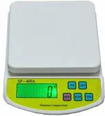 INDICUL Electronic Weight Machine for kitchen home Portable for Food, Fruits, Products without Adapter White 10 kg