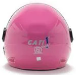 Noax Sky Half Face Pink Glossy Motorbike Helmet (Pink)