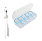 Urban Buy Stainless Steel Roti Chimta Tong With Solid Plastic Egg Carry Tray Holder and Multicolour, Pack of 2