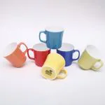 BHARAT Bone China Multicolor Coffee Mug, Tea Cups, 160 ML, Pack of 6