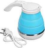 Kuppy Misaki Travel Foldable Electric Kettle Portable Silicone Collapsible Kettle 500Ml For Most Travel And Home & Office Use Electric Kettle (600 L, Blue)