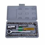 HUENISH Imported 40 pcs Automobile Motorcycle Repair Tool Case Precision Socket Wrench Set 40