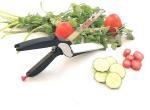 empresa industries empi cutting with bord Cutter Chopper Clever Kitchen Knife with Cutting Board, Clever Multipurpose Food Scissors Stainless Steel Vegetable Slicer Fruit Cutter Quick Black Kitchen Tool Set  (Black, Cutter)