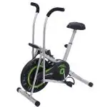 Strauss StayFit Exercise Bike Dual-Action Stationary Exercise Bike (Green)