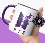 NH10 DESIGNS BTS Printed Mug with Keychain for Girls Boys Birthday Gift for Friends BTS Music Band V Suga J-Hope Jungkook Jin Jimin Rm, BTS Mug (Coffee Mug-350ml) -B61DBMK 41