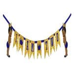 WoW Party Studio Personalized Paw Cartoon Theme Party Happy Birthday Decorations Badges with Birthday Boy/Girl Name - 10Pcst