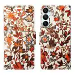 A D Enterprises Orange Pattern Flip Cover for Samsung A15 5G | Magnetic Case | Shock Absorbent | Flip Cover Samsung A15 5G