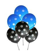 Grand Shop Blue, Black Rubber Toy Balloons Polka Dot