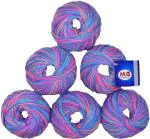 Simi Enterprise Acrylic Wool M9 Baby Soft Wool Ball Hand Knitting Wool, Art Craft Soft Fingering Crochet Hook Yarn, Needle Knitting Yarn Thread Dyed K (Pack Of 8)