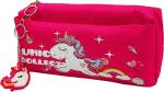 POKSI Unicorn Pencil Pouch for Girls/Boys|Big Size Pockets |Multipurpose Pouch for Kids Art Canvas Pencil Box l Set of 1 Pink