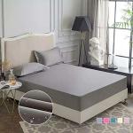 Home Designs Waterproof Dustproof Microfiber, Cotton Mattresses Protector, Grey (King Size) 72 x 78 inch