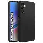Fashionury Back Cover Case for Samsung Galaxy A05s | Matte Soft Silicon Flexible | Camera Bump Protection | All Side Shock Proof Rubberised Back Case Cover for Samsung A05S (Black)