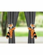 Tickles Polyester Raccoon Soft Toy Curtain Tiebacks Holder Clip 30 cm (Pack of 2)