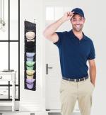 Hat Rack Hat Organizer,1 Layer 7 Pocket Hat Rack for Wall to Store and Display Baseball Caps - Over The Door Hat Storage Complete with Over Door Hooks