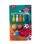 Festiko Outdoor Games Theme Eraser Set of 10 Pcs For Kids with Adorable Outdoor Game Equipments, stationery Gift for Kids