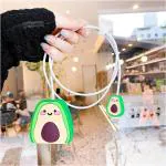 JOBINKA (20W Apple Charger Case Avocado) Cartoon 3D Design Protective Case Cover for 20W / 18W iPhone USB-C Power Adapter Charger, Cute Cartoon Lightning Data Cable Case Cover for iPhone Charger Designer Case Cover