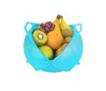 SHOPARAM Multicolor Plastic Smart Washing Bowl Strainer Cum Basket For Fruits, Vegetables, Rice