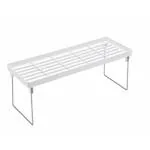 UPKARANWALE White PVC Plastic And Steel Countertop Organizer, Cupboard Stand Storage Kitchen