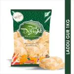 Pink Delight Laddu Gur | Yellow Gur | Jaggery Made in U.P. | 1 Kg Pack