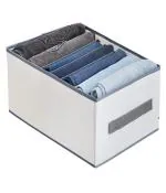 SH NASIMA Wardrobe Clothes Organizer, 7 Grids Skirts, T-shirts, Jeans (Grey) Pack of 1