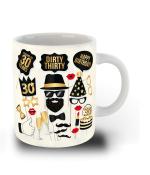 Whats Your Kick Dirty Therty Happy Birthday White Ceramic Coffee Mug 325 ML