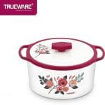 Trueware Floraa Inner Steel Outer Plastic 1000 ML Casserole Thermoware Casserole (1000 ml)