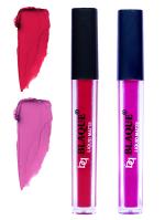 bq BLAQUE Matte Liquid Lip Gloss Combo of 2 Lipstick # 104-117 (8 ml, Ruby Red & Swiss Light Magenta)