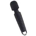 Dr Physio Rechargeable Personal Body Wand Cordless Eva Massager Machine with 28 Vibration Modes and Water Resistant (Black) 1002