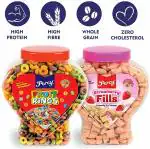 Percy Fruit Rings and Strawberry Fills[ Multigrain Froot Loops, High Fibre Cream Cereal] Jar, 730 g