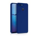 Rakulo Liquid Silicone Flexible with Camera Protection Soft Back Cover Case Oppo F9 (Blue)