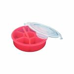 ZORROW MART Plastic Square 7 Sections Multipurpose Masala Rangoli Dabba Box Set, Spice Box Set - Red(Masala Box - 7 in 1)