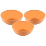 Kuber Industries Bowls | Plastic Dishwasher Safe Bowl | Serving Bowls | Bowls for Kitchen | Microwave Safe Bowls for Salad | Soup | Pasta | 1500 ML | Pack of 3 (Yellow)