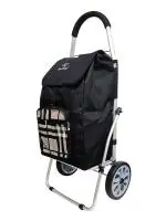 EB EVER BEST Jumbo Shopping Trolley Bag with Wheels| 45 litres Capacity (Jumbo Black)