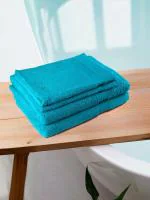 REGENCY EXPORTS PVT.LTD Klassico Towels 100% Cotton 500 GSM Set of 4 Aqua Blue