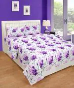 Venus Products Premium Double Bed Bedsheet Size - 90* 90 IN with two pillow covers Size - 27* 17 IN