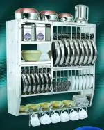 BOBBY S.S. Kitchen Utensil Rack/Stand - Size: 30 x 30 Inch