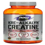 NOW Foods, Sports, Kre-Alkalyn Creatine, 750 mg, 240 Veg Capsules