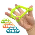 CONSONANTIAM Silicone Resistance Bands Hand Grip Strengthener Extender - Set of 3 Finger Extensor
