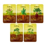Jeju Root face sheet mask for skin hydrating, glowing, skin firming, women & men, pack of 5