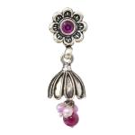 CHAITANYA EMPORIUM luxurious floral design silver jhumke