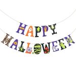 Festiko Happy Halloween Banner Multicolor Halloween Garland Bunting Happy Halloween Decorations Outdoor Indoor For Halloween Party Decor