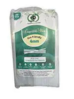 TUGS: The Unique Green Solutions Tugs Compostable and Biodegradable PLA Straws 18 cms (7 inch) Lenght 4 mm Diameter Pack of 200