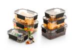 AK IMPEX Unbreakable airtight Transparent Plastic Storage Container with Airtight Lid, Premium Storage Box, Food-Grade, Bpa-Free (300ml-800ml-1200ml, PACK of 3)