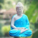 Sahebzaade Gautam Buddha God Statue Decorative Showpiece - 8 cm (Resin, White)