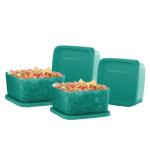 Tupperware Green Plastic Containers 650ml 4 Piece