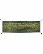 Lal Haveli Green Silk Embroidered Table Runner