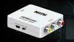 ASTOUND HD Video Converter Mini Size 1080P HDTV2AV HD VGA AV Video Adapter HDTV to RCA Video Audio Converter HD AV Adapter