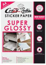 Crazy Sutra 20 Sheets A4 Self-Adhesive Sticker Super Glossy Paper for Inkjet Printer